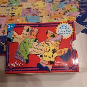 US Map puzzle 20 big pieces euc